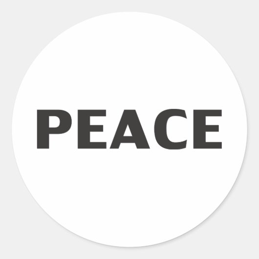 平和白黒シンプルモダン ラウンドシール (正面)