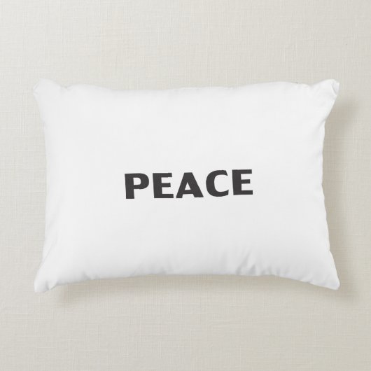 平和白黒ミニマシンプルリストモダン アクセントクッション (正面)