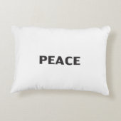 平和白黒ミニマシンプルリストモダン アクセントクッション (裏面)