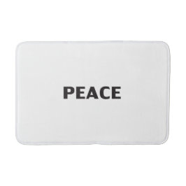 平和白黒ミニマシンプルリストモダン バスマット