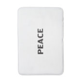 平和白黒ミニマシンプルリストモダン バスマット (正面縦)