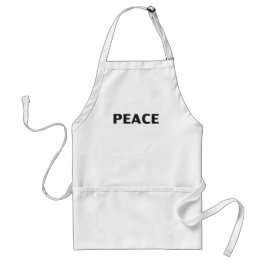 平和白黒ミニマルモダンシンプルリスト スタンダードエプロン