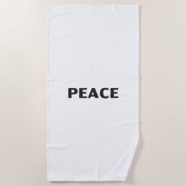平和白黒ミニマルモダンシンプルリスト ビーチタオル