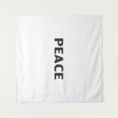 平和白黒モダンタイポグラフィシンプル タペストリー (正面(横))