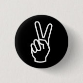 平和白黒手記モダン号 缶バッジ (正面)