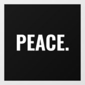 平和白黒文字ミニマルアンチ戦争 ウィンドウサイン (シート)