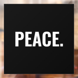 平和白黒文字ミニマルアンチ戦争 ウィンドウサイン