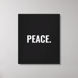 平和白黒文字ミニマルアンチ戦争 キャンバスプリント