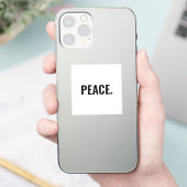 平和白黒文字ミニマルアンチ戦争 シール (スマートフォン)