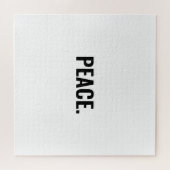 平和白黒文字ミニマルアンチ戦争 ジグソーパズル (横)