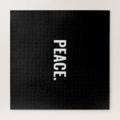 平和白黒文字ミニマルアンチ戦争 ジグソーパズル (横)