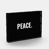 平和白黒文字ミニマルアンチ戦争 フォトブロック (左)