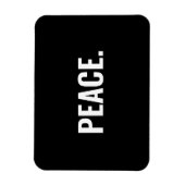 平和白黒文字ミニマルアンチ戦争 マグネット (縦)