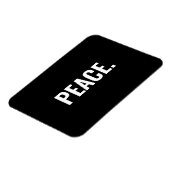 平和白黒文字ミニマルアンチ戦争 マグネット (左側)