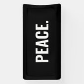 平和白黒文字ミニマルアンチ戦争 横断幕 (縦)