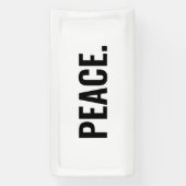 平和白黒文字ミニマルアンチ戦争 横断幕 (縦)