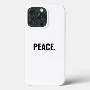 平和白黒文字ミニマルアンチ戦争 iPhone 13 PROケース