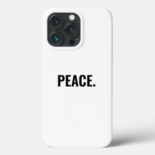 平和白黒文字ミニマルアンチ戦争 Case-Mate iPhoneケース (裏面)