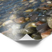 平和的なウォーターズビーチピーブルズシーズケープ フォトプリント            (角)