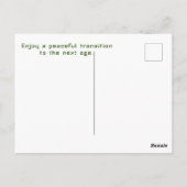 平和的なエイリアンの誕生日 ポストカード (裏面)