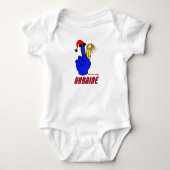 平和的なサインベビーボディスーツ ベビーボディスーツ (正面)