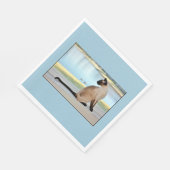平和的なシャム絵画猫 スタンダードランチョンナプキン (角)