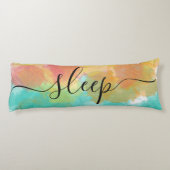 平和的なスリープコーラルイエローターコイズウォーターカラー ボディピロー (裏面)