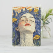 平和的なドリーム青いヘアラベンダー 招待状 (スタンド正面)