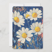 平和的なドリーム青いヘアラベンダー 招待状 (裏面)