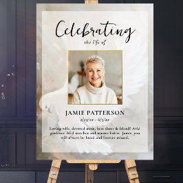 平和的なドーブ（鳩）の生命のお祝い写真　葬儀 ポスター