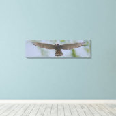 平和的なフライトキャンバスプリントの灰色のタカ キャンバスプリント (インサイチュ (ウッドフロア))