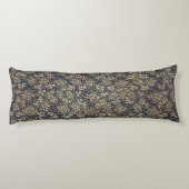 平和的なブルー&クリームろうけつ染め抱き枕 ボディピロー (裏面)