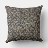 平和的なブルー&クリームろうけつ染め装飾用クッション クッション (裏面)