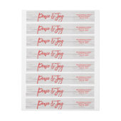 平和的なモノグラム周回差出人住所ラベル ラップアラウンドラベル (シート)