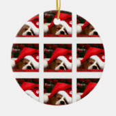 平和的な子犬のオーナメント セラミックオーナメント (正面)