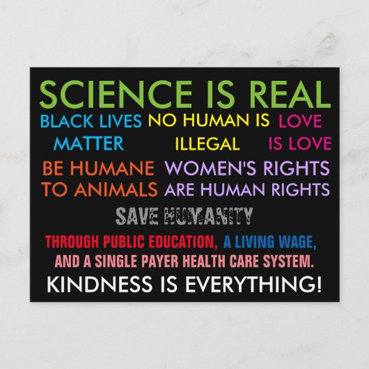 平和的な抗議はがき ポストカード (正面)