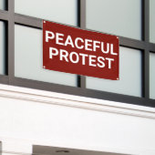 平和的な抗議バナー 横断幕 (ビルの外側)