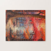 平和的な散歩秋の公園ファインアート ジグソーパズル (横)