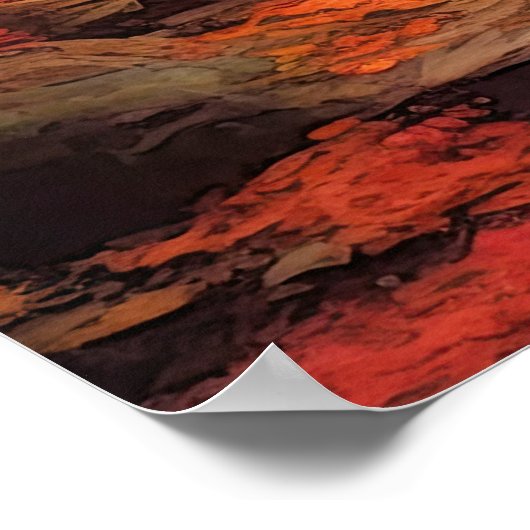 平和的な散歩秋の公園ファインアート ポスター (角)