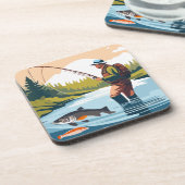 平和的な朝の魚釣りウォーディングマウンテンクリーク コースター (左側)