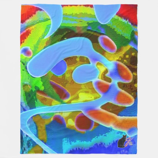 平和的な渦巻きフリースブランケット フリースブランケット (正面)