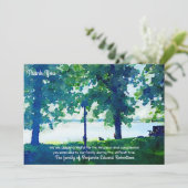 平和的な湖のシーン – 悔やみや弔慰サンキューカード 招待状 (スタンド正面)