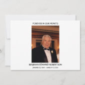 平和的な湖のシーン – 悔やみや弔慰サンキューカード 招待状 (裏面)