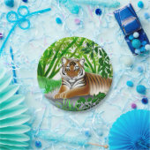 平和的な若いベンガルタイガー紙プレート ペーパープレート (パーティー)