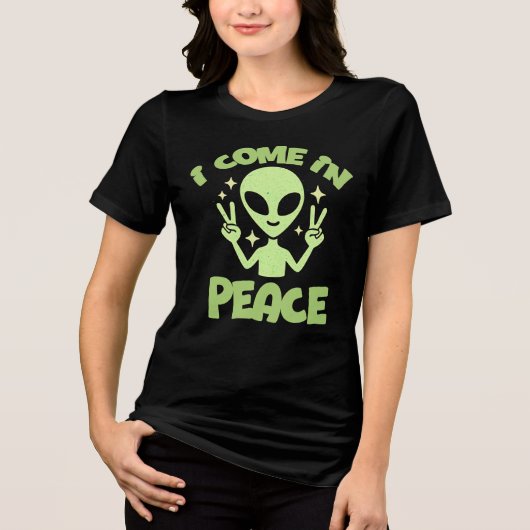 平和的に来たグラフィック トライブレンドＴシャツ (正面)