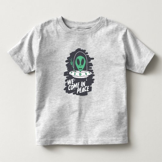平和的に来訪、UFO Tシャツ (正面)
