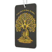 平和的に瞑想する木の下の金仏 カーエアーフレッシュナー (左)