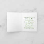 平和的エイリアン誕生日 カード (内部)