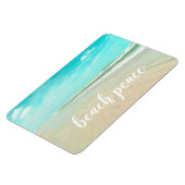 平和的ターコイズスカイビーチシースケープ マグネット (左側)