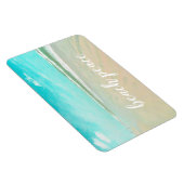 平和的ターコイズスカイビーチシースケープ マグネット (右側)